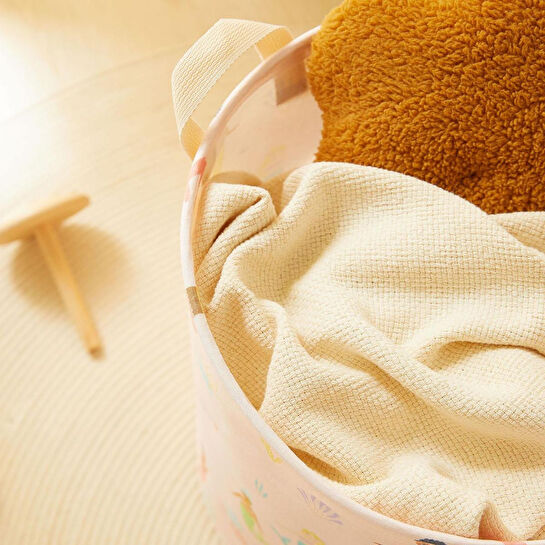 Home Wave Çocuk Odası Deniz Kızı Desenli Oyuncak Sepeti 33 X 40 Cm