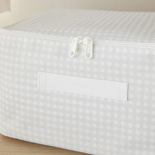 Home Wave 4'lü Küçük Boy Gri Pötikare Hurç Set 30 X 22 X 18 Cm