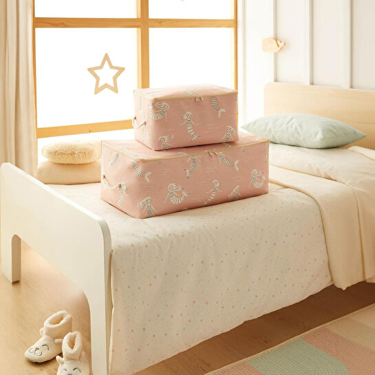 Ocean Home Textile 2'li Çocuk Odası Deniz Kızı Hurç Set 1 Adet 30 X 22 X 18 / 1 Adet 52 X 28 X 21 Cm