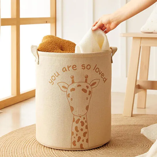 Ocean Home Textile 5'li Çocuk Odası Jüt Keten Kumaş Sepet Set