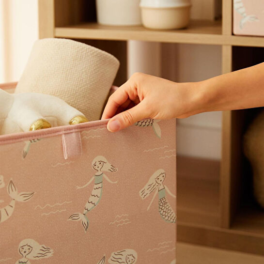 Ocean Home Textile Çocuk Odası Deniz Kızı Kutu 33 X 30 X 33 Cm