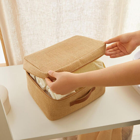 Ocean Home Textile Küçük Boy Jüt Hurç 30 X 22 X 18 Cm