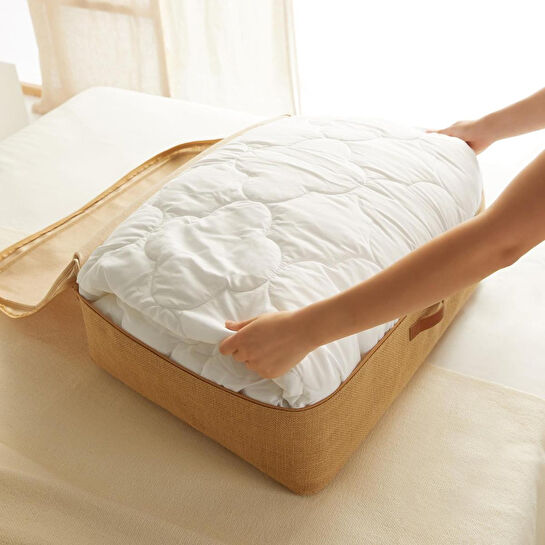 Ocean Home Textile 3'lü Jüt Baza Altı Hurç Set 1 Adet 52 X 28 X 21 / 2 Adet 62 X 46 X 22 Cm