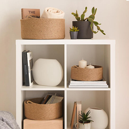 Ocean Home Textile Jüt Halat Sepet 30 X 12 Cm