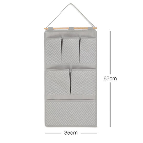 Ocean Home Textile Gri Balıksırtı Duvar Tipi Düzenleyici 35 X 65 Cm