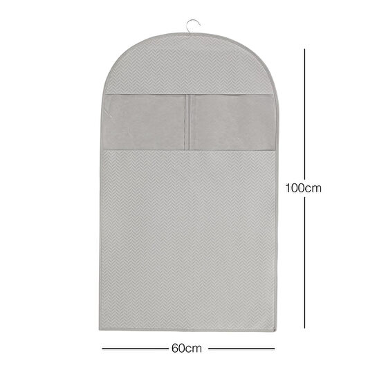 Ocean Home Textile Gri Balıksırtı Elbise Kılıfı 60 X 100 Cm