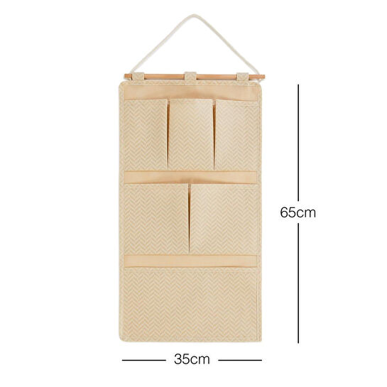 Ocean Home Textile Bej Balıksırtı Duvar Tipi Düzenleyici 35 X 65 Cm