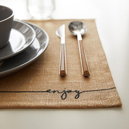 Ocean Home Textile 2'li Enjoy Jüt Amerikan Servis 45 X 35 Cm