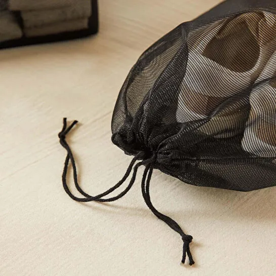 Ocean Home Textile 6'lı Siyah Renk File Bavul İçi Düzenleyici Set