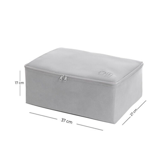 Ocean Home Textile 3'lü Gri Renk Bavul İçi Düzenleyici Set