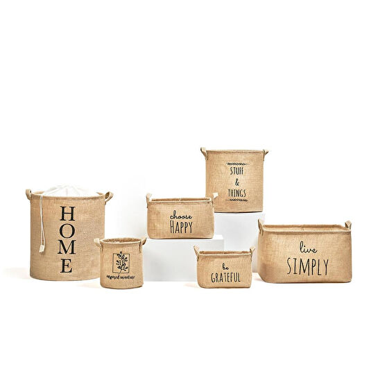 Ocean Home Textile 6'lı Jüt Sepet Set