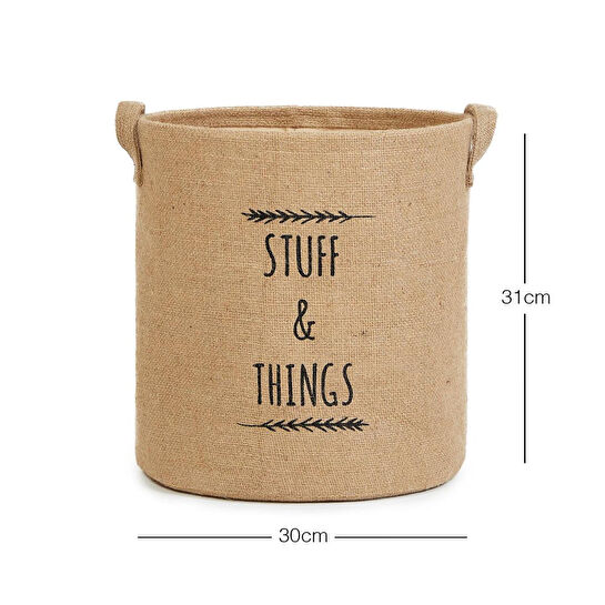 Ocean Home Textile Stuff & Things Jüt Sepet 30 X 31 Cm