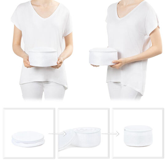 Ocean Home Textile Beyaz Renk İç Çamaşırı Yıkama Filesi 20 X 10 Cm