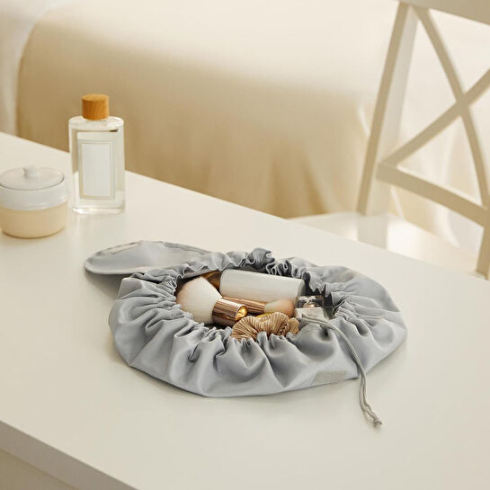 Ocean Home Textile Fonksiyonel Su İtici Leke Tutmaz Kumaş Düzenleyici Seyahat Tipi Makyaj Çantası Ø 50 Cm