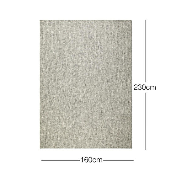 Ocean Home Textile Yıkanabilir Jüt Görünümlü Gri Renk Hasır Desenli Halı Kilim 160 X 230 Cm