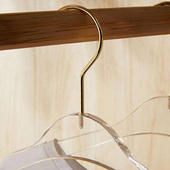 Ocean Home Textile 2'li Şeffaf Akrilik Giysi Askısı 21.5 X 38.5 X 1 Cm