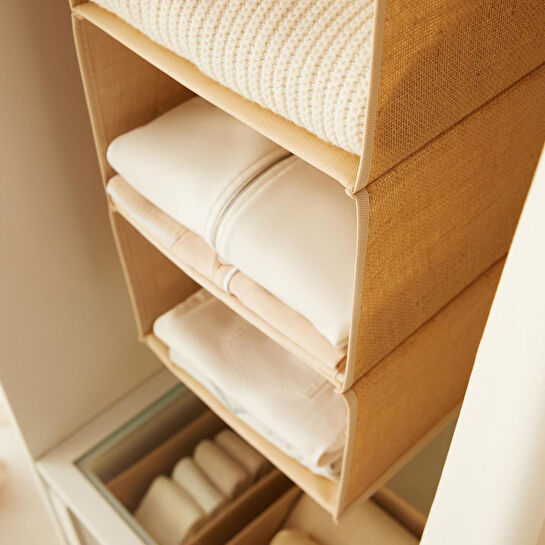 Ocean Home Textile 4 Katlı Jüt Dolap İçi Düzenleyici 30 X 30 X 80 Cm