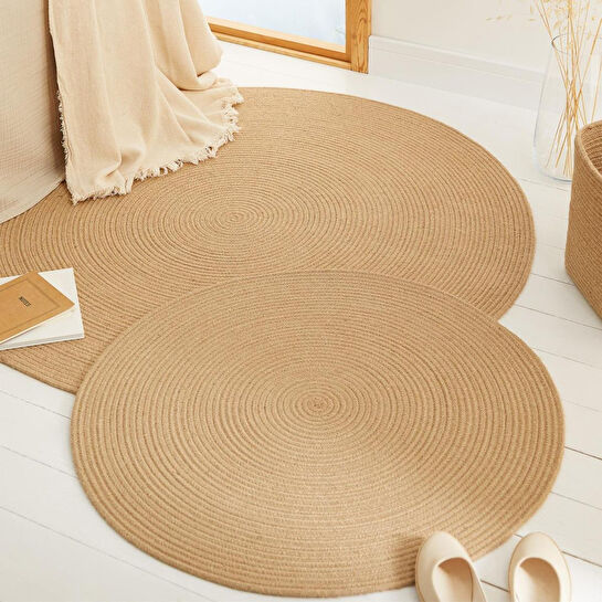 Ocean Home Textile Jüt Halı Kilim Ø 120 Cm