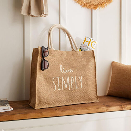 Ocean Home Textile Live Sımply Jüt Çanta 42 X 35 X 12 Cm