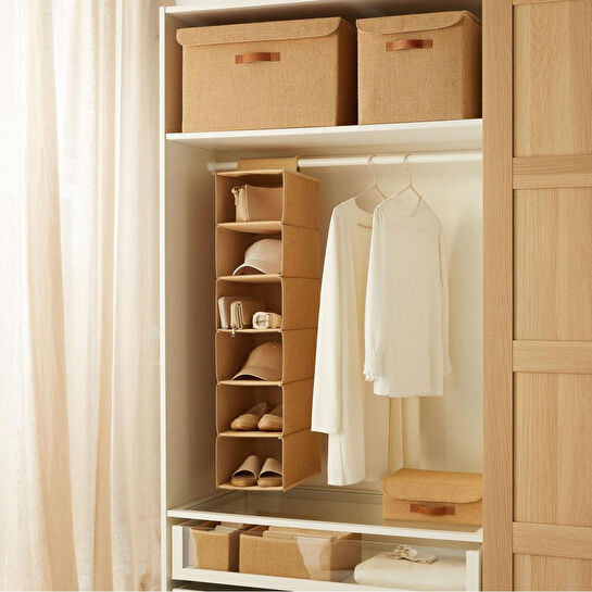 Ocean Home Textile 6 Katlı Jüt Dolap İçi Düzenleyici 21 X 30 X 95 Cm