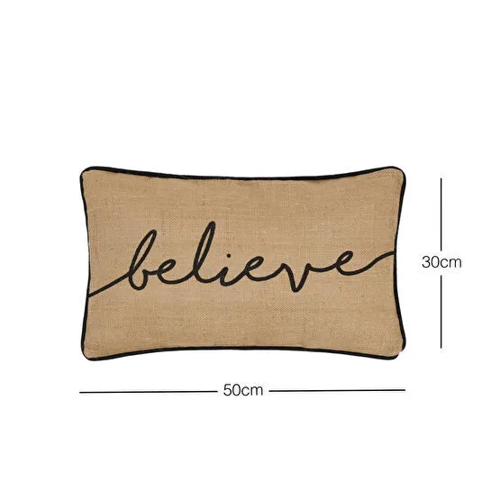 Ocean Home Textile Believe Jüt Kırlent Kılıfı 50 X 30 Cm