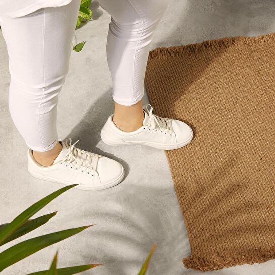 Ocean Home Textile Saçaklı Jüt Halat Kapı Önü Paspası 74 X 50 Cm