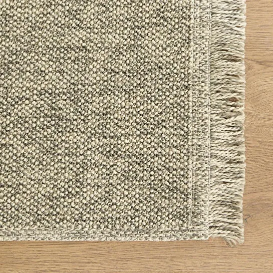 Ocean Home Textile Yıkanabilir Saçaklı Buklet Gri Renk Halı Kilim160 X 230 Cm