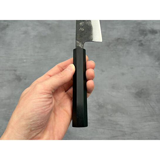 Hatsukokoro Ko Bunka Şef Bıçağı - Aogami #2 - Kurouchi 120mm - Abanoz Sap