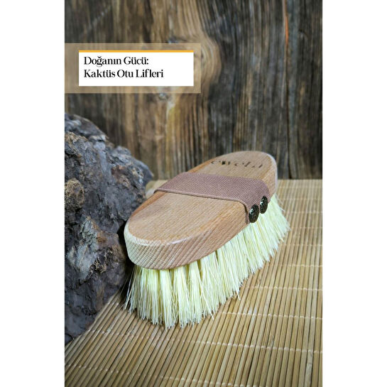 eweLa Selülit Fırçası %100 Doğal Kaktüs Otu Vegan