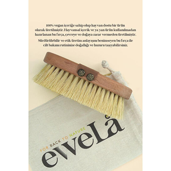 eweLa Selülit Fırçası %100 Doğal Kaktüs Otu Vegan