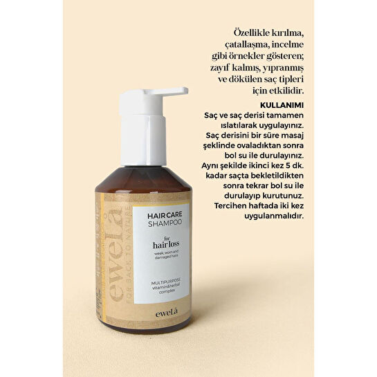 eweLa Şaç Bakım Şampuanı - Dökülmeye Karşı Etkili - 250 Ml
