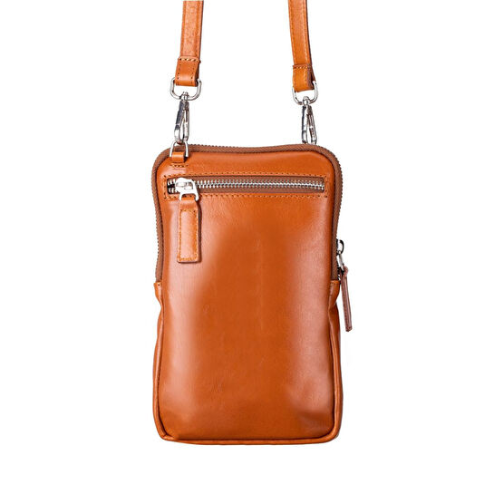 Bloominbag Bloomnino Cognac Tan Hakiki Deri Crossbody Çanta