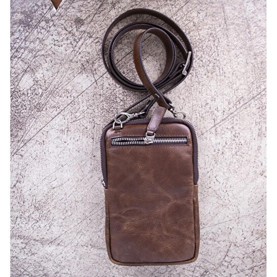 Bloominbag Bloomnino Mahogany Brown Hakiki Deri Crossbody Çanta