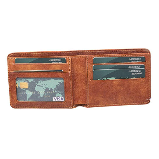 Bloominbag Bloomfold Cognac Tan Hakiki Deri Cüzdan