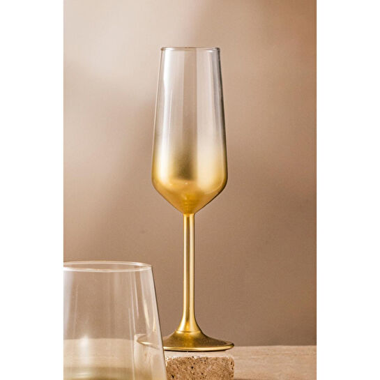 Rakle Glow 2'li Şampanya Kadehi Seti Altın 195 Cc