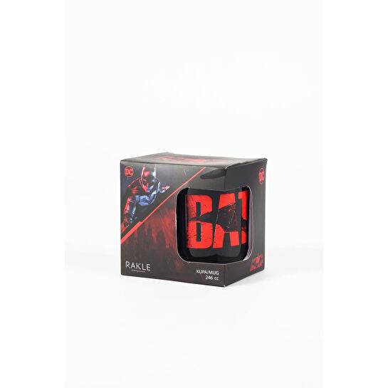 Rakle Batman Kırmızı Baskılı Kupa Siyah 246 Cc