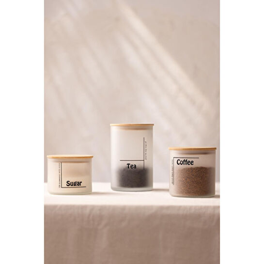 Rakle Daily Jar 3'lü Kavanoz Seti Beyaz 1050 Cc/ 600 Cc/ 535 Cc