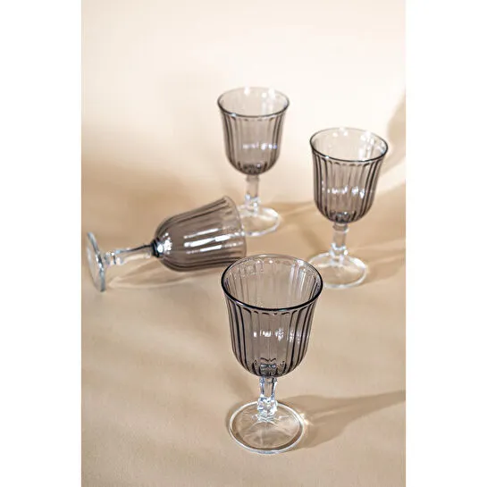 Rakle Splendid 4'lü Kadeh Seti Füme 240 Cc