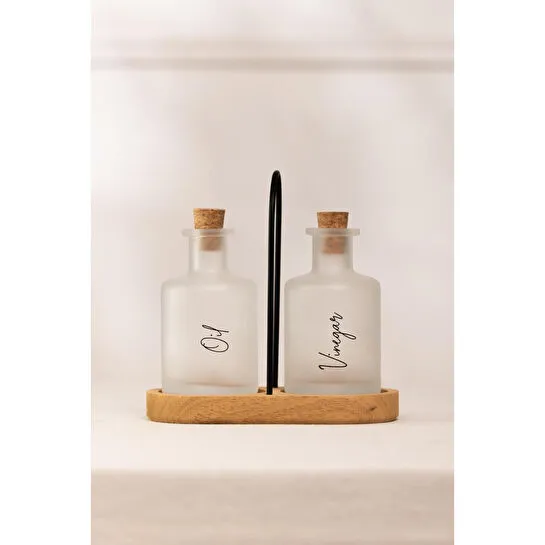 Rakle Vigo Bambu Stantlı 2'li Yağlık-sirkelik Seti 200 Cc