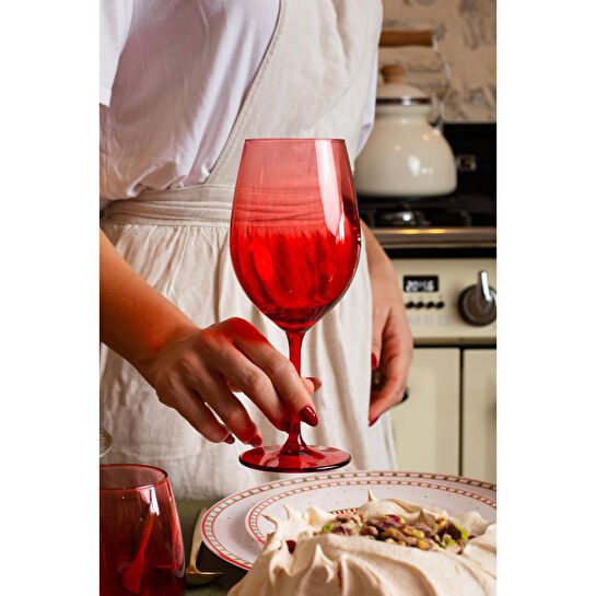 Rakle Larc 4'lü Su Kadehi Seti Kırmızı 540 Cc