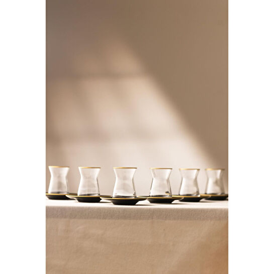 Rakle Black 12 Parça Çay Seti 132 Cc