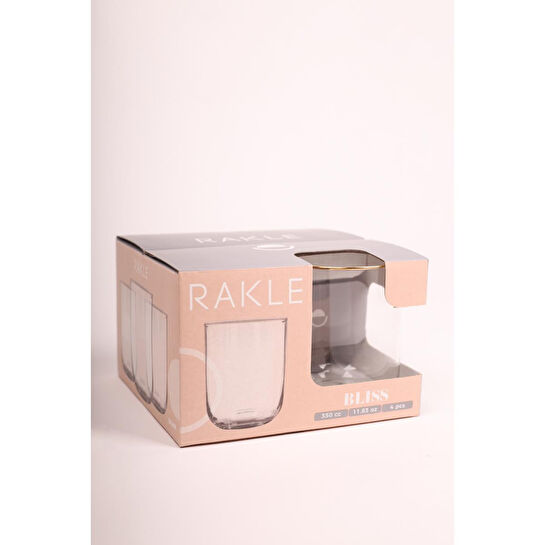 Rakle Bliss Gold 4'lü Su Bardağı Seti 350 Cc