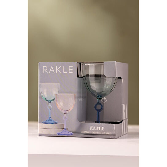Rakle Elite 4'lü Su Kadehi Seti Mavi 270 Cc