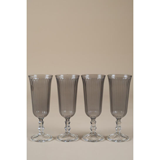 Rakle Splendid 4'lü Kahve Yanı Kadehi Seti Füme 120 Cc