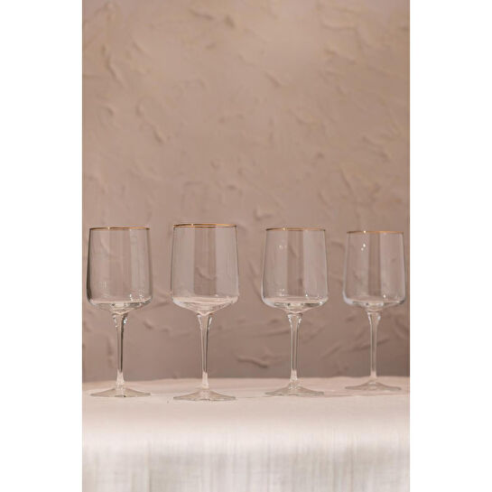 Rakle Bliss Gold 4'lü Kadeh Seti 430 Cc