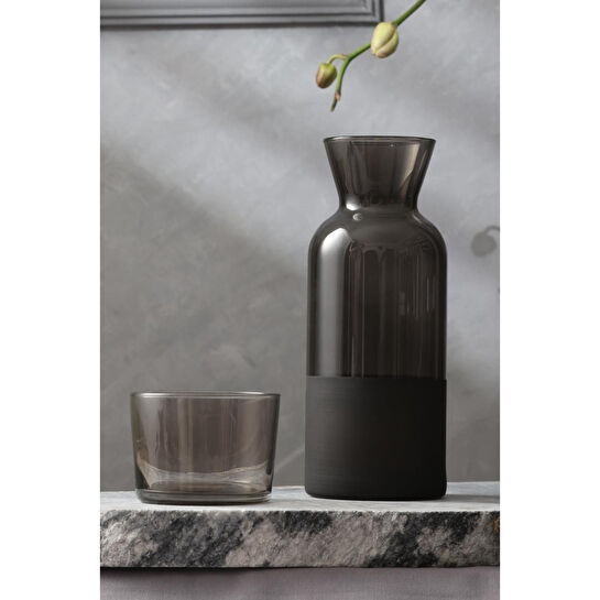 Rakle Matte Bardaklı Sürahi Siyah 700 Cc