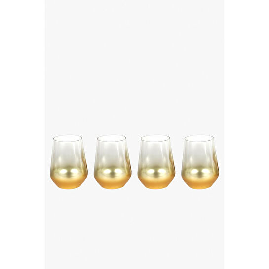 Rakle Glow 4'lü Su Bardağı Seti Altın 425 Cc