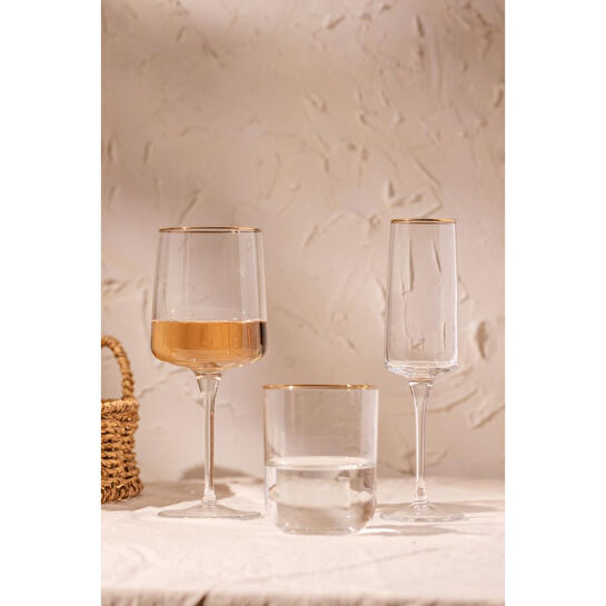 Rakle Bliss Gold 4'lü Şampanya Kadehi Seti 190 Cc