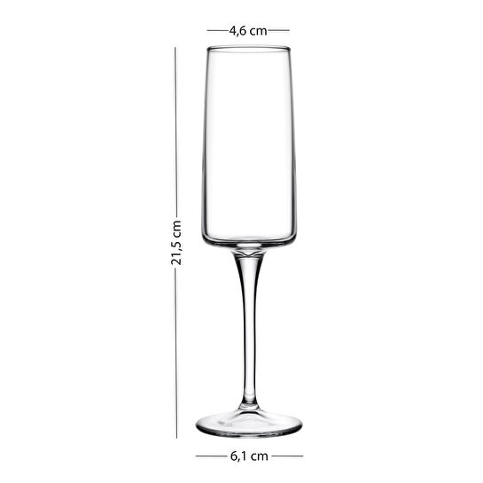 Rakle Bliss Gold 4'lü Şampanya Kadehi Seti 190 Cc