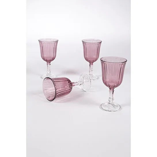 Rakle Splendid 4'lü Kadeh Seti Mürdüm 240 Cc